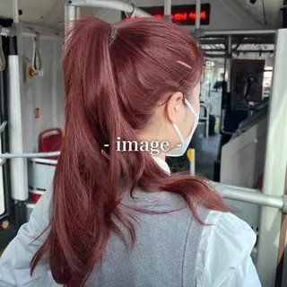 セミロング カラー ヘアアレンジ ❣️ブリーチなし暖色 ayu❣️のヘアスタイル