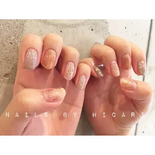 ショート カラー ネイル マツエク・マツパ illum hicariのネイルデザイン