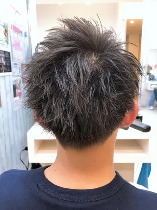 ショート メンズ キッズ 髪質改善× ハイライト溝江のヘアスタイル