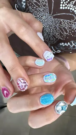 ショート カラー ネイル ハイトーン特化 pepe🎀のヘアスタイル