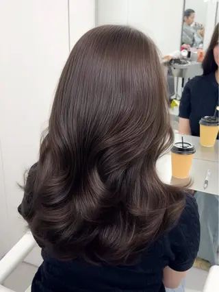 セミロング カラー ヘアアレンジ 顔周り&ミディアム 特化/池袋/kokiのヘアスタイル