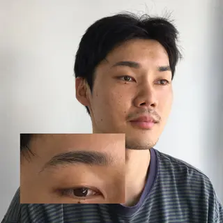 メンズ アイブロウ オーナー アイリストのマツエク・マツパデザイン
