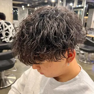 ショート カラー パーマ ヘアアレンジ メンズ キッズ 🔷横浜1のパーマ 職人🔷将太郎のヘアスタイル