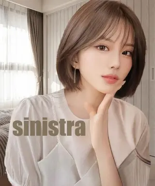 ショート カラー sinistra シニストラ　足利山下店所属・足利💗夜9受付可能 原宿シニストラ表参道のヘアスタイル