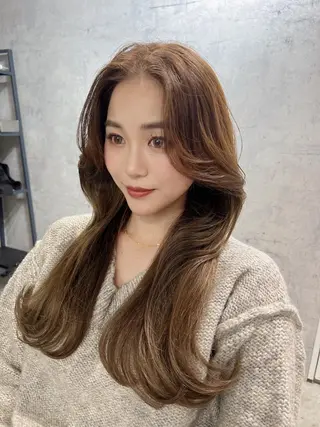 ロング カラー 韓国レイヤー/ 顔周り💕田中将吾のヘアスタイル
