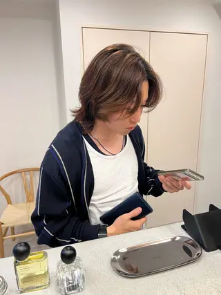 ミディアム メンズ 冨井 ほのかのヘアスタイル