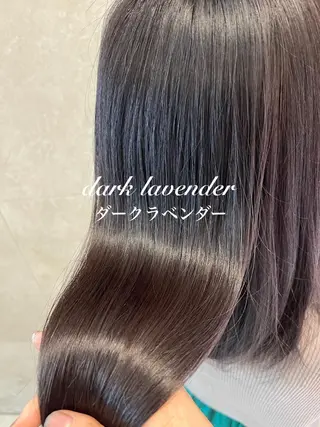 ミディアム カラー 縮毛矯正　野口 恵のヘアスタイル