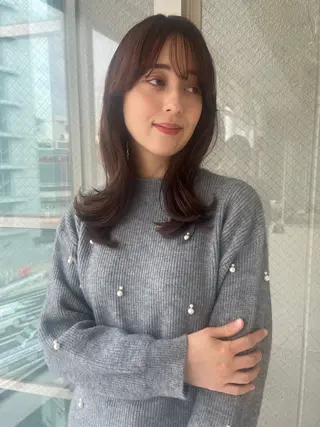 ミディアム 暖色系/髪質改善 /貞金瑞波のヘアスタイル