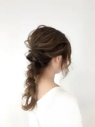 ロング ブリーチなしダブル/ レイヤーカット 小棹のヘアスタイル