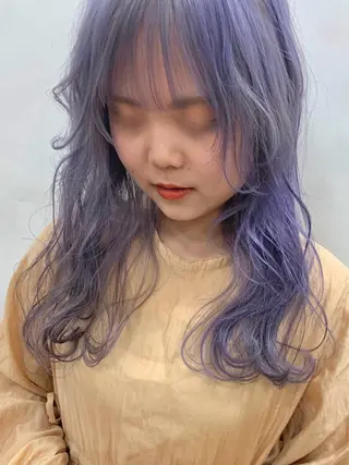 セミロング カラー ヘアアレンジ 顔周りレイヤー カット❄️石川瑠青のヘアスタイル