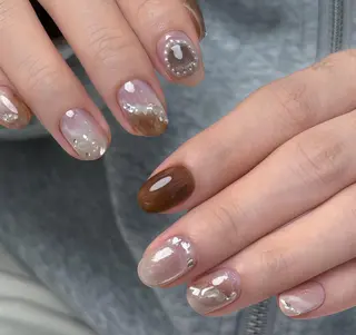 ネイル By moonネイル 🌷ワンホン/韓国風のネイルデザイン