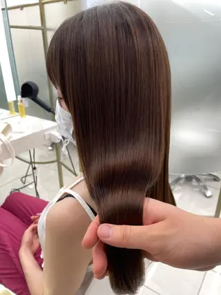 ロング カラー COA 表参道所属・森田 陸/ボブ/艶髪 /オリーブグレージュのヘアスタイル