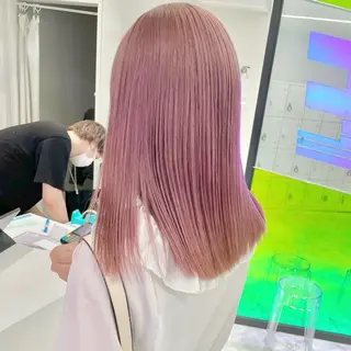 ロング カラー ヘアアレンジ ハイトーン艶カラー 🤍ゆうひのヘアスタイル