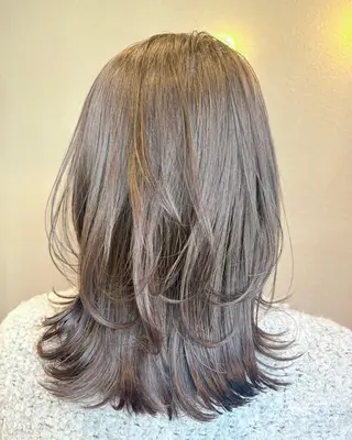 ミディアム カラー くびれミディアム/似 合わせ/鎌倉/edAのヘアスタイル