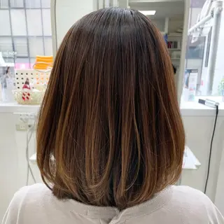 ミディアム カラー ヘアアレンジ 町田 あみのヘアスタイル