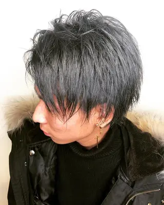 ショート カラー メンズ メンズヘア特化 崎田 成人のヘアスタイル