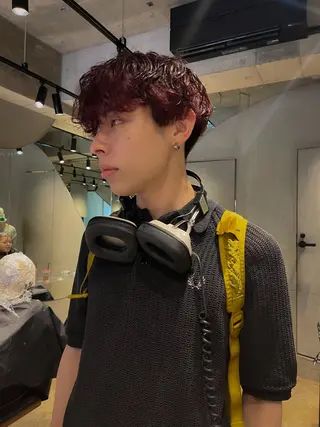 ショート カラー メンズ 田中 隼斗のヘアスタイル