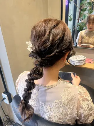 ロング ヘアアレンジ みわ/博多 ブリーチ/メンズヘアのヘアスタイル