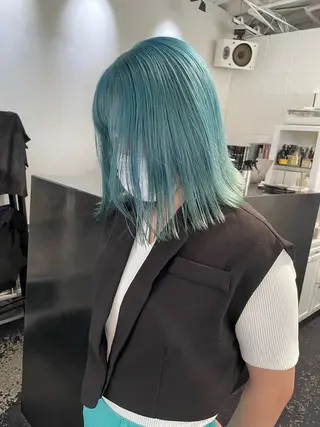 ミディアム カラー ヘアアレンジ 艶ハイトーン/ヘア アレンジAYAKAのヘアスタイル