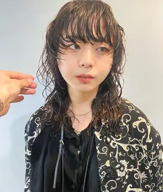 ミディアム パーマ レイヤー/パーマ /ウルフ/nabeのヘアスタイル