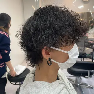 ショート 髪質改善× ハイライト溝江のヘアスタイル