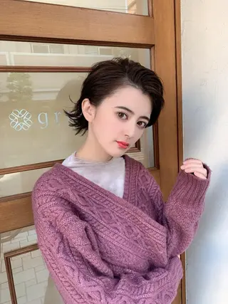 ショート カラー ヘアアレンジ 🐮牛島 一貴🐮のヘアスタイル