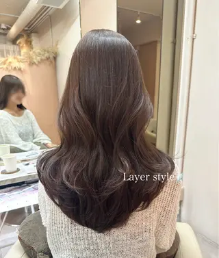 セミロング カラー 韓国ヘア🦢🖤 Sayumiのヘアスタイル