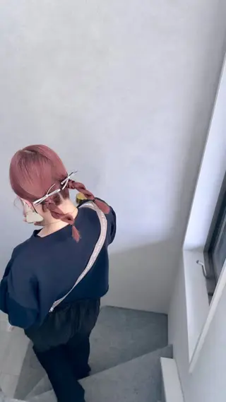 セミロング カラー ヘアアレンジ Designer EGGのマツエク・マツパデザイン