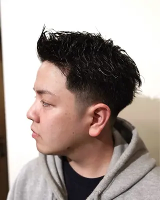 ショート パーマ メンズ GAKU /フェード /メンズ/難波のヘアスタイル