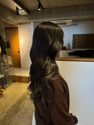 ロング 名駅/酸性ストレート /ワンカラー/アヤハのヘアスタイル