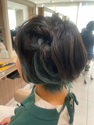 ショート ヘアアレンジ 韓国ヘアメイク🎀/ 縮毛矯正✨山本媛香のヘアスタイル