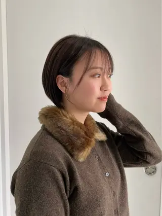 ショート モテヘア/グレージュ /ボブ/前原汐🎐のヘアスタイル