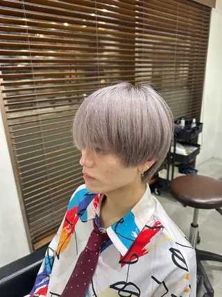 カラー 🐬脱白髪染めカラー 清水大世🐬のヘアスタイル