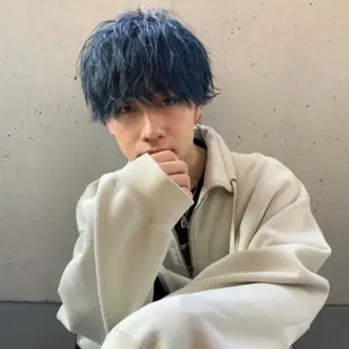 カラー メンズ ハイトーン/パーマ/ メンズ / 櫻本🌐のヘアスタイル