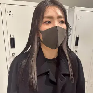 セミロング カラー デザインカラー/パー マ🦖外岡咲希🦖のヘアスタイル