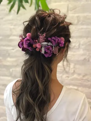 セミロング ヘアアレンジ 吉祥寺 似合 わせcut/kanaのヘアスタイル