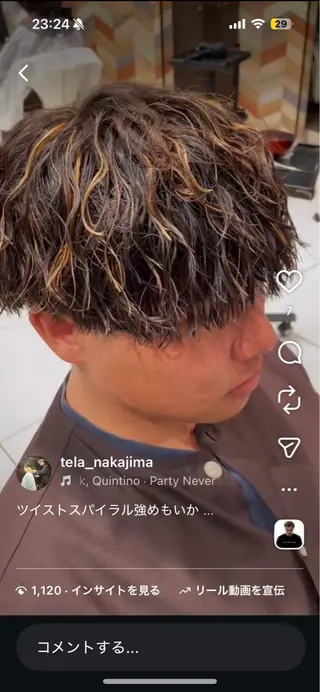 ショート 中島 稔/稲毛メンズパーマのヘアスタイル