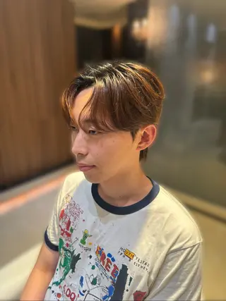 ショート カラー パーマ メンズ YUKI🇰🇷 カルマ／ダウンパーマのヘアスタイル