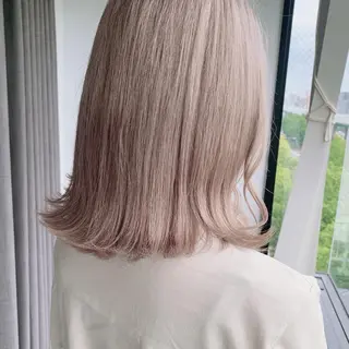 ミディアム カラー ✅ケアブリーチ✅ トヨオカ ノブヒデのヘアスタイル