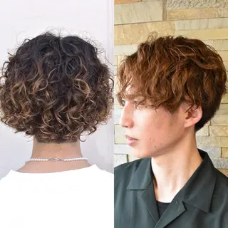 パーマ メンズ 🍓縮毛&デジパ🥇 NO.1🌟大下🌟のヘアスタイル