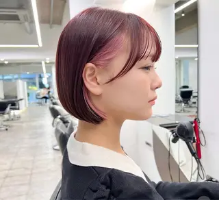 ミディアム 🎀暖色カラー／ボブ 🎀MOMONAのヘアスタイル