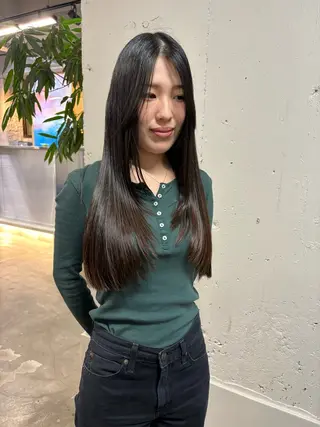 ロング ボブ× フェイスレイヤー🩰のヘアスタイル