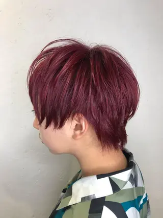 ショート カラー 似合わせ/ブリーチ カラー.岡田友仁のヘアスタイル