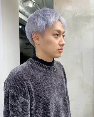 カラー メンズ 🫐寒色系カラー 🫐ヤマナカリリカのヘアスタイル