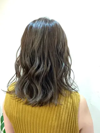 セミロング カラー 清光 泰之のヘアスタイル