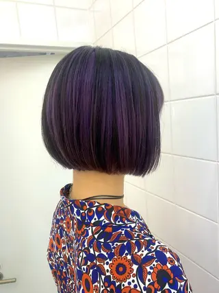 ショート カラー ヘアアレンジ 🧨ブリーチー×ボブ レイヤー💎じゅえるのヘアスタイル