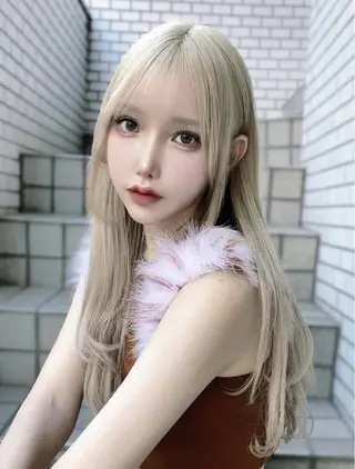 セミロング カラー 🇰🇷韓国ヘア TAKUMI🐯💎のヘアスタイル