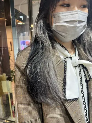 ロング カラー 💖デザインカラー/ タダ ハナカ💖のヘアスタイル