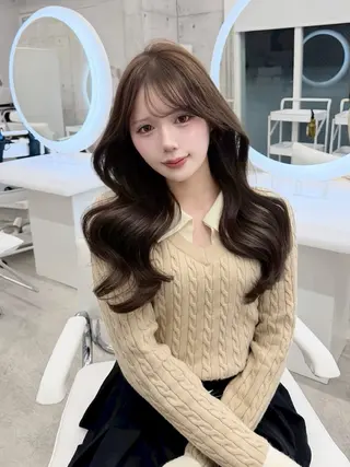 ロング ICY所属・kanna♡ 韓国ヘアーのヘアスタイル