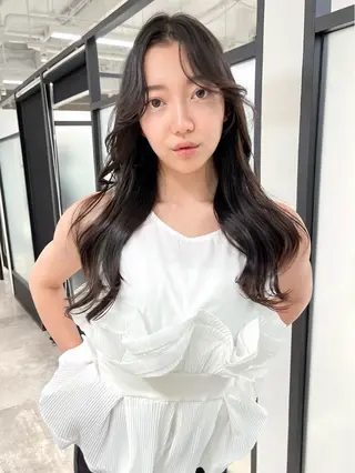 ロング 韓国レイヤーカット 髪質改善▫️水野有真のヘアスタイル
